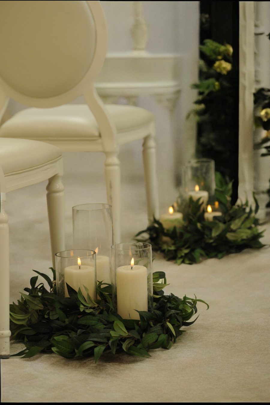 Glassware and Candle