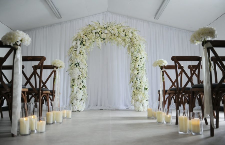 blossom floral arch