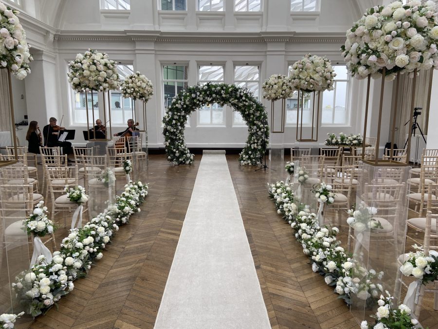 Floral Geometric Aisle Display