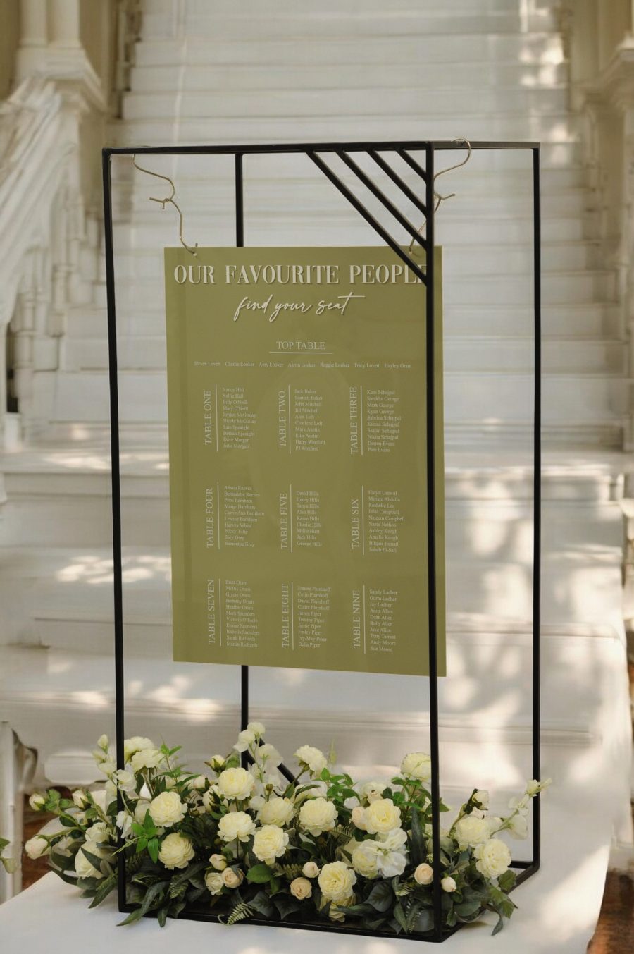 Geometric Seating Chart