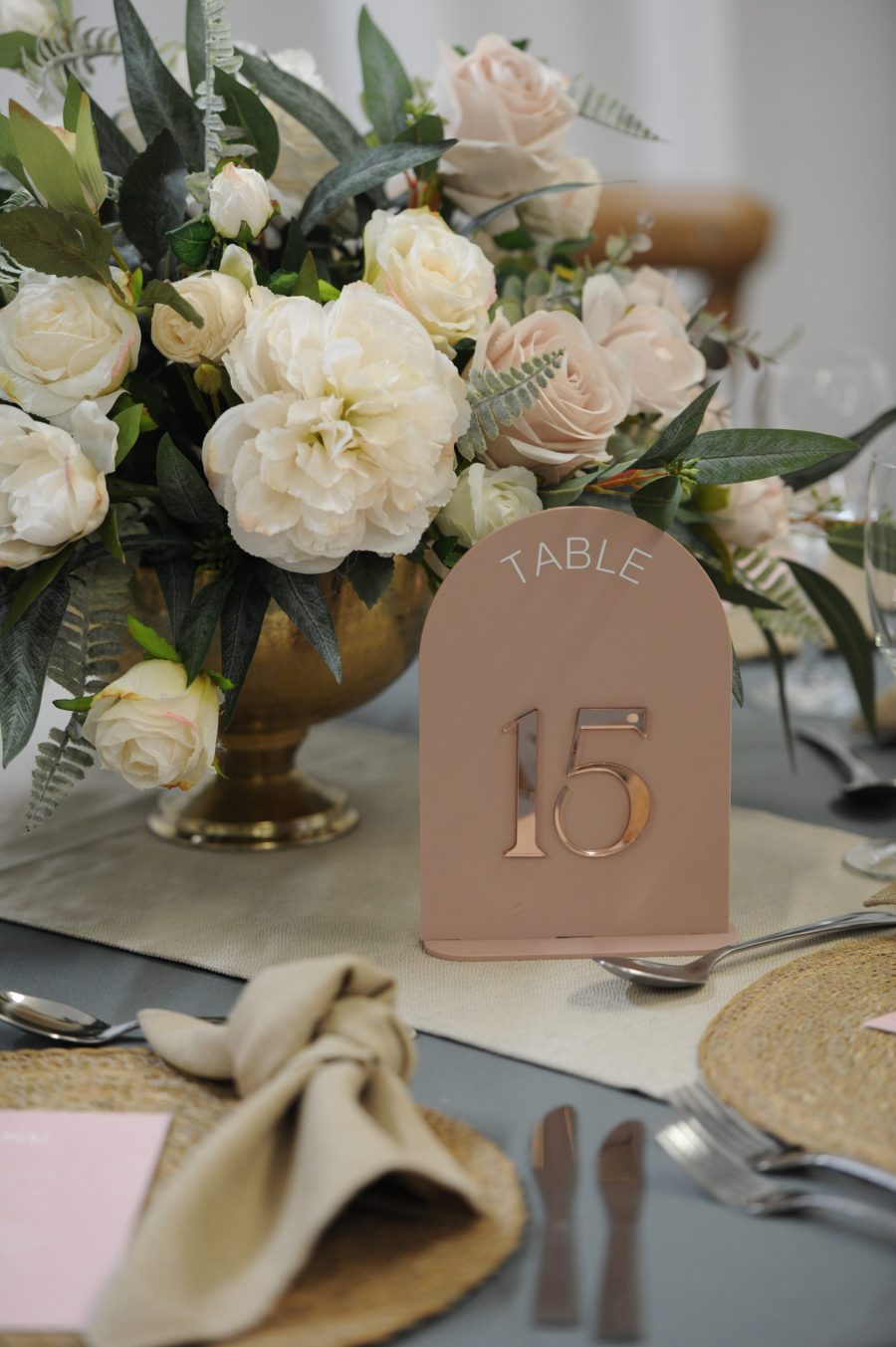 Dusky Pink Table Numbers