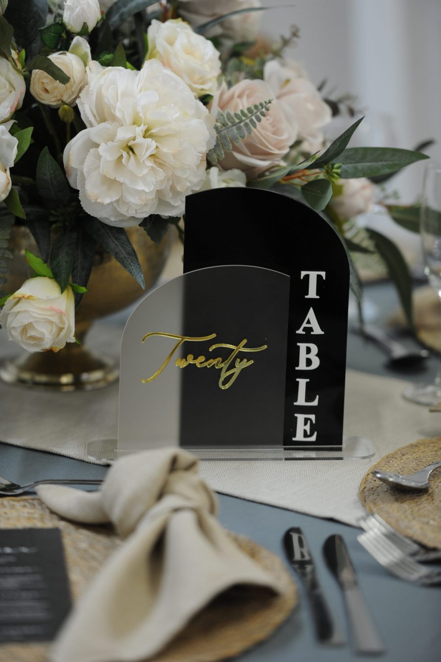 Black & Gold Table Numbers