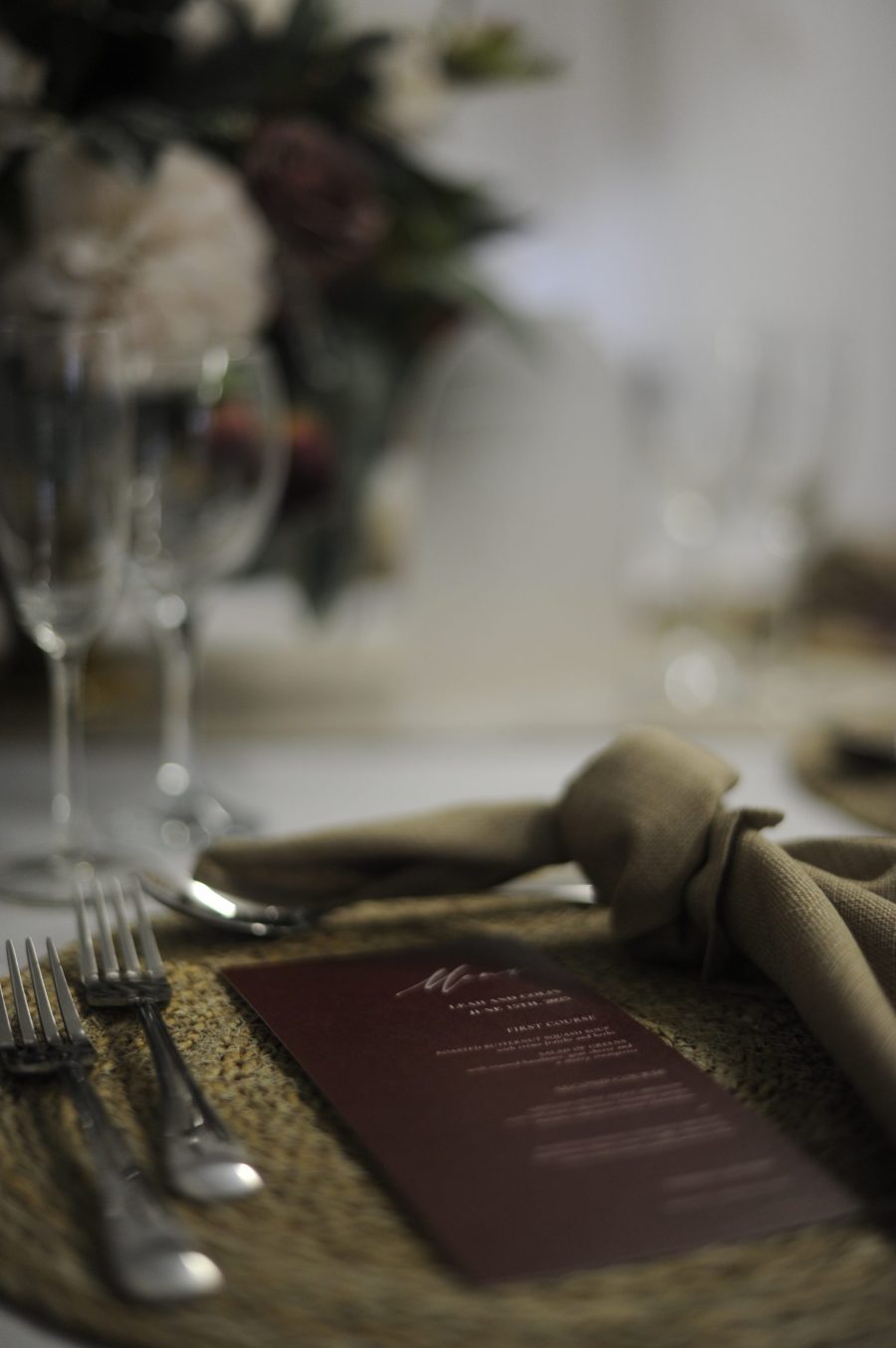 Personalised Menu Cards