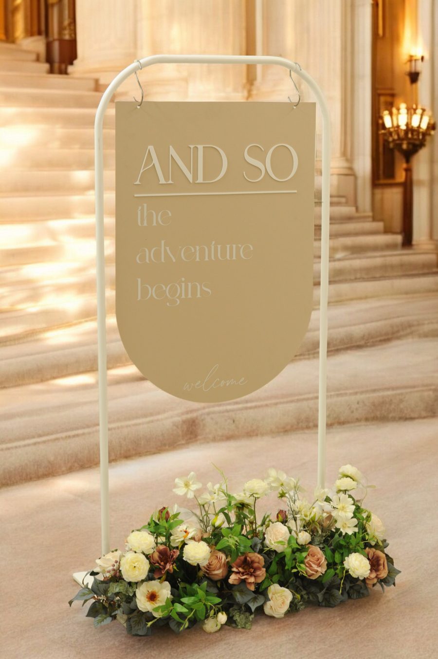 Desert Sand Welcome Sign