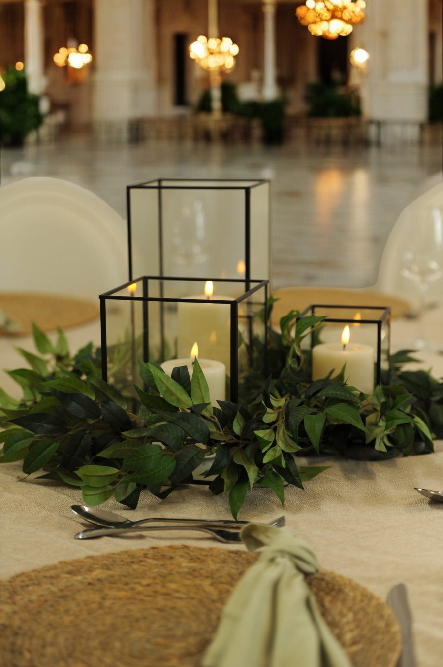 Black Geometric Lanterns