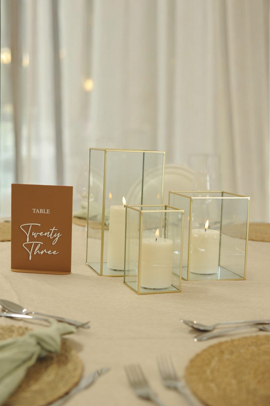 Gold Geometric Lanterns