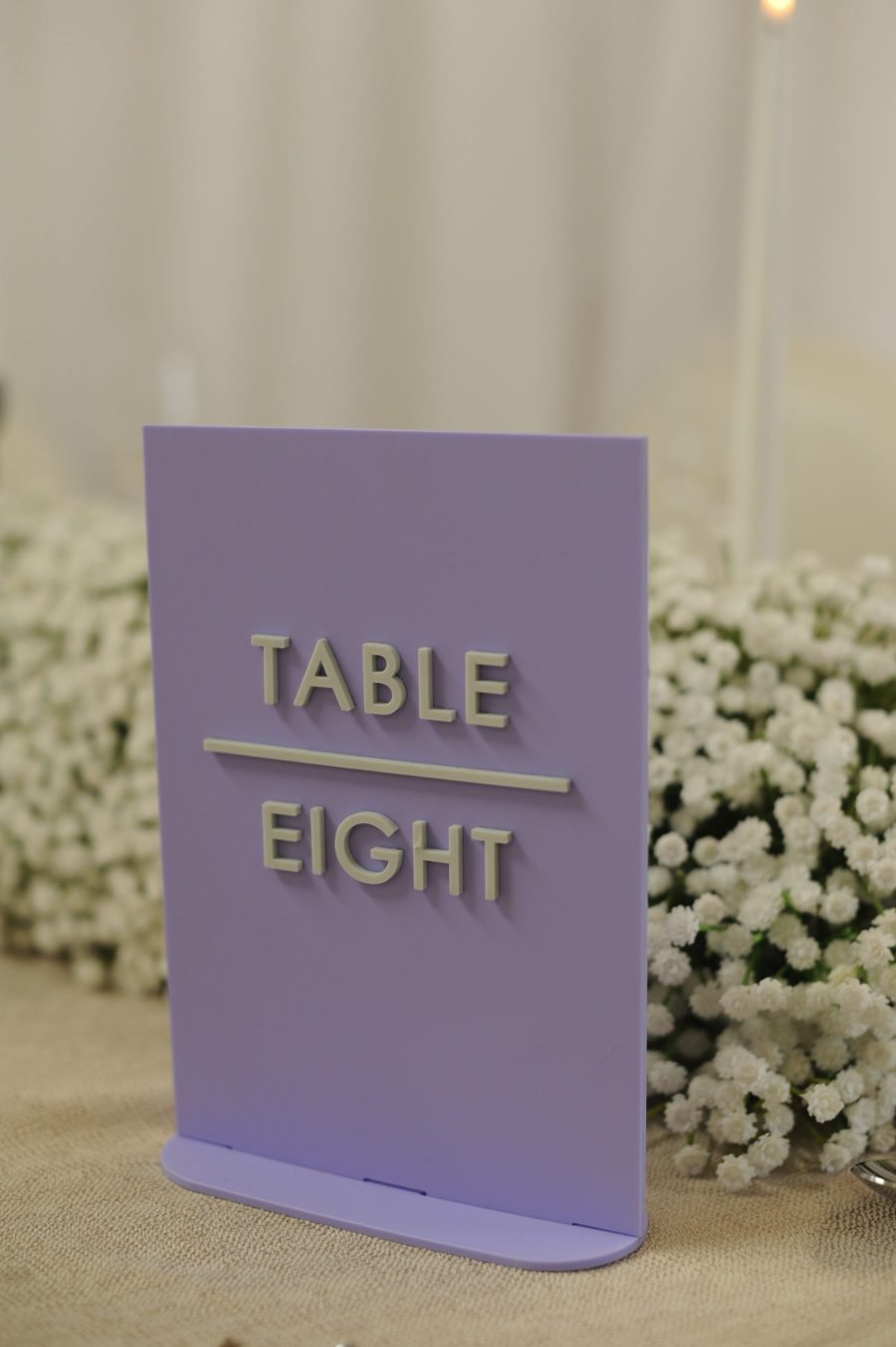 Purple Table Numbers